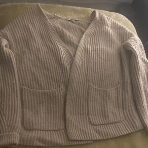 Madewell Cream Ribbed Cardigan